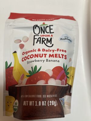 Organic & Dairy-Free Coconut Melts - Strawberry Banana