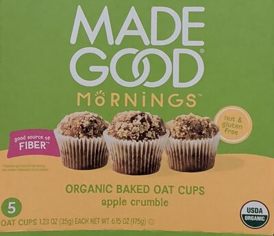 Organic Baked Oat Cups Apple Crumble