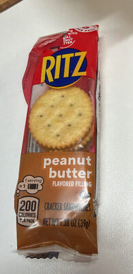 Ritz peanut butter flavored filling cracker sandwiches