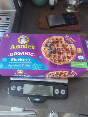 Organic blueberry waffles