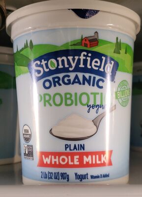 Plain Whole Milk Probiotic Yogurt