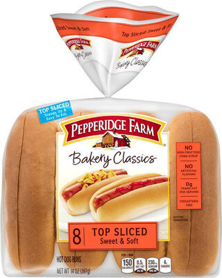Top Sliced Sweet Hawaiian Hot Dog Buns