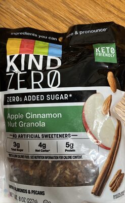 Zero apple cinnamon nut granola