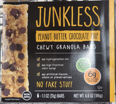 Chewy Granola Bars Peanut Butter Chocolate Chip