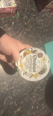 Chobani Zero Sugar Toasted Coconut Vanilla Nonfat Greek Yogurt