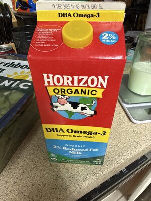 Organic reduced fat milk