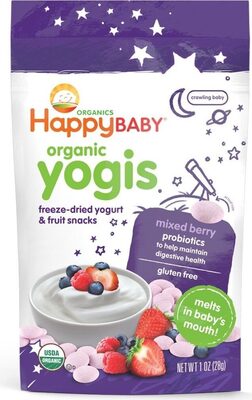 Organic yogis freezedried yogurt fruit snacks mixed berry