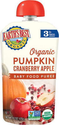 Organic Pumpkin Cranberry Apple Baby Food Puree