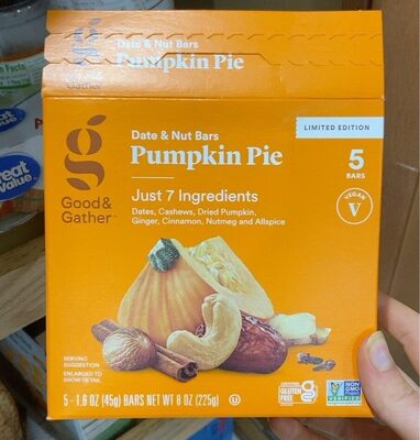 Date and nut pumpkin pie bar